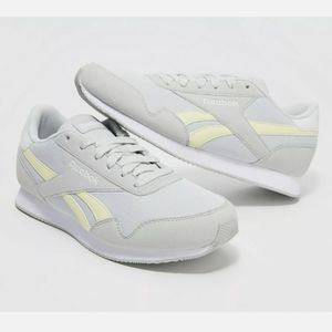 Reebok Royal Classic Jogger Shoes Gray Yellow Low Top Lace Up Sneakers Size 9.5
